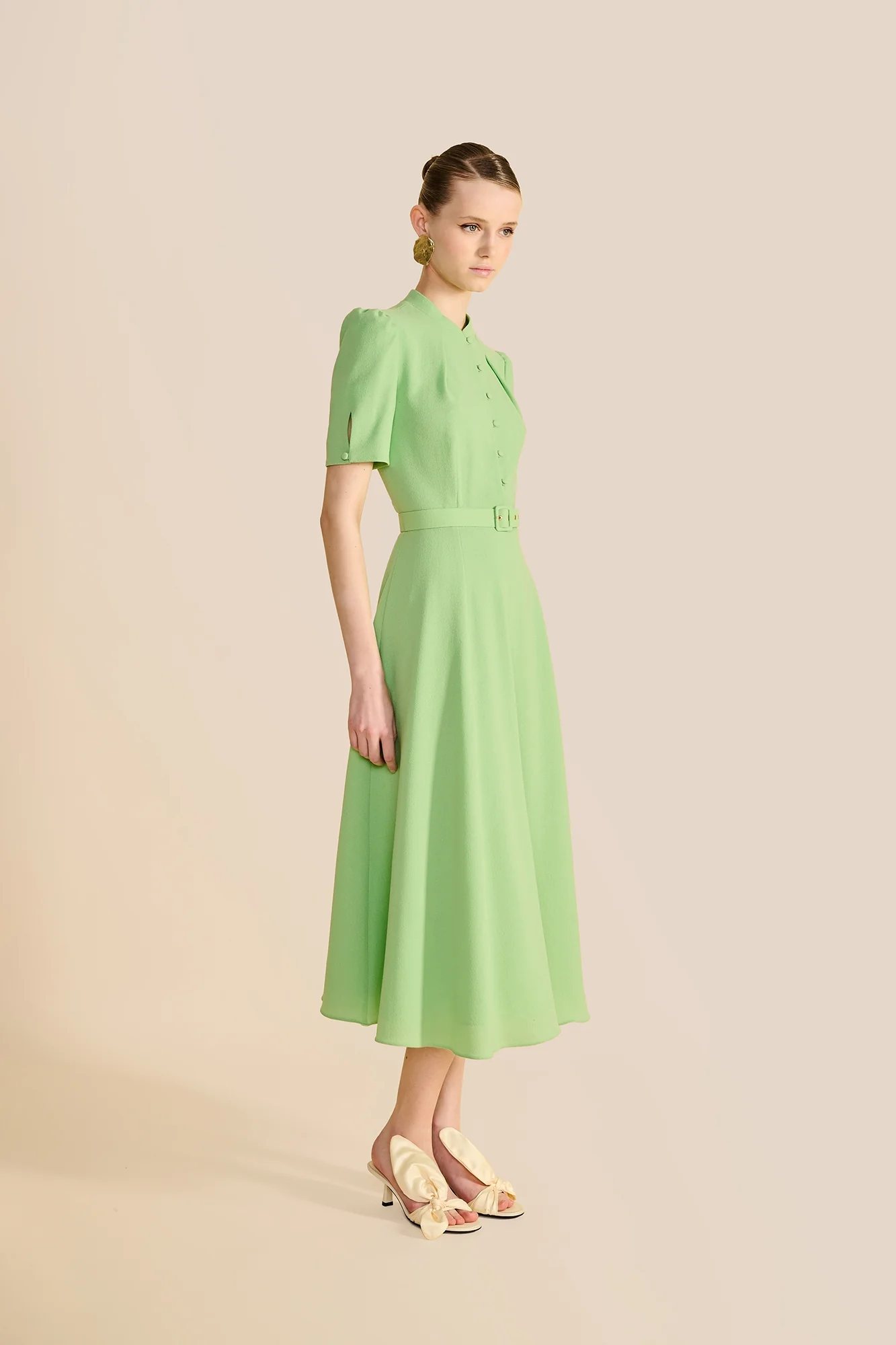 Ahana Apple Green Short Sleeve Dress - Image 5