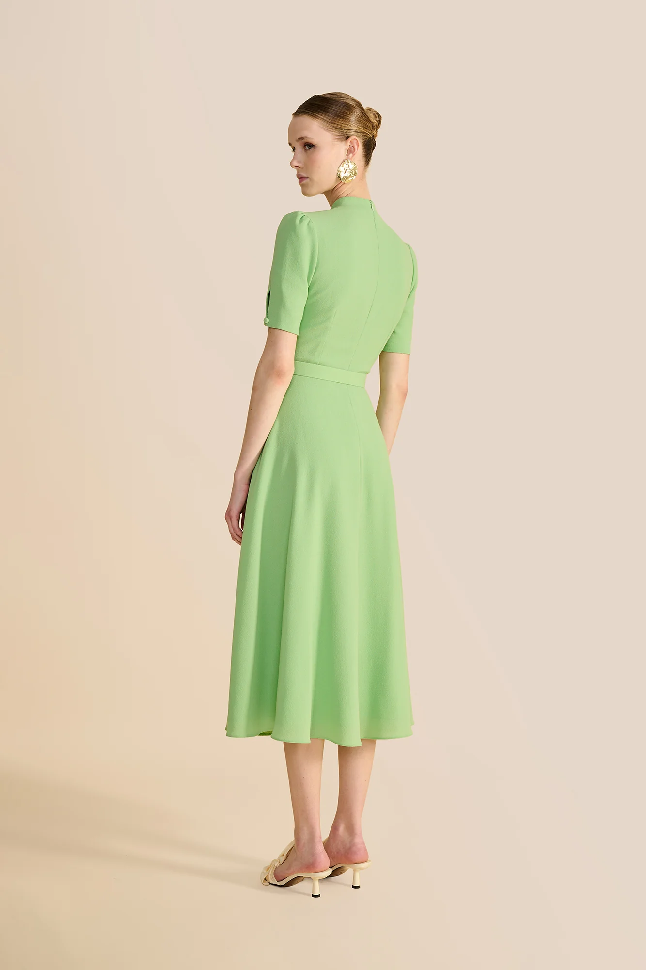 Ahana Apple Green Short Sleeve Dress - Image 7