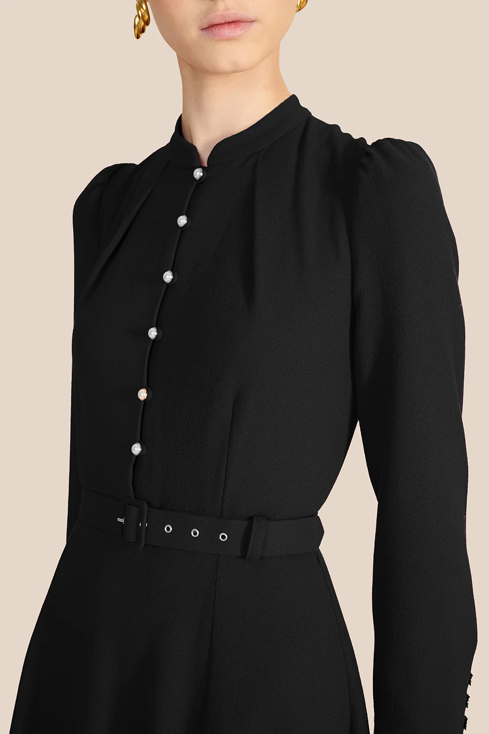 Ahana Black Long Sleeve Dress - Image 4
