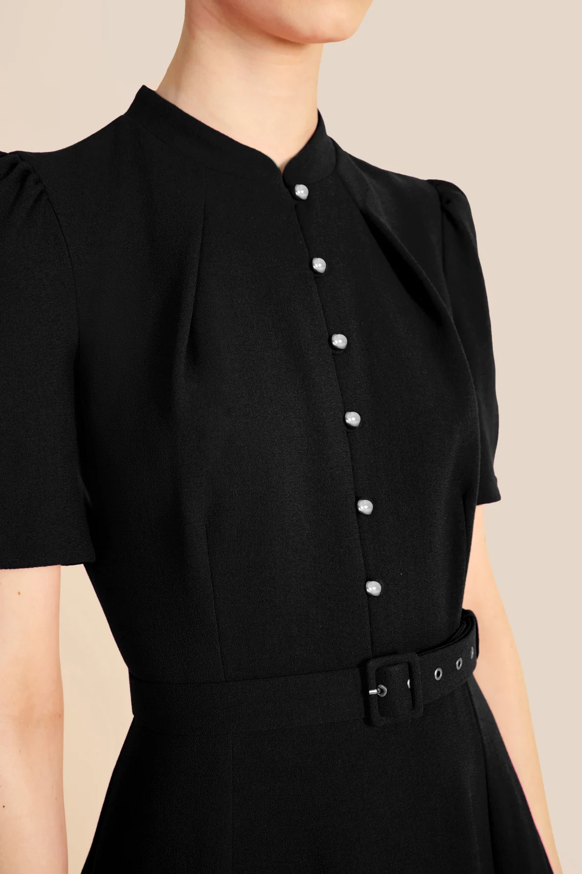 Ahana Black Short Sleeve Dress - Image 5