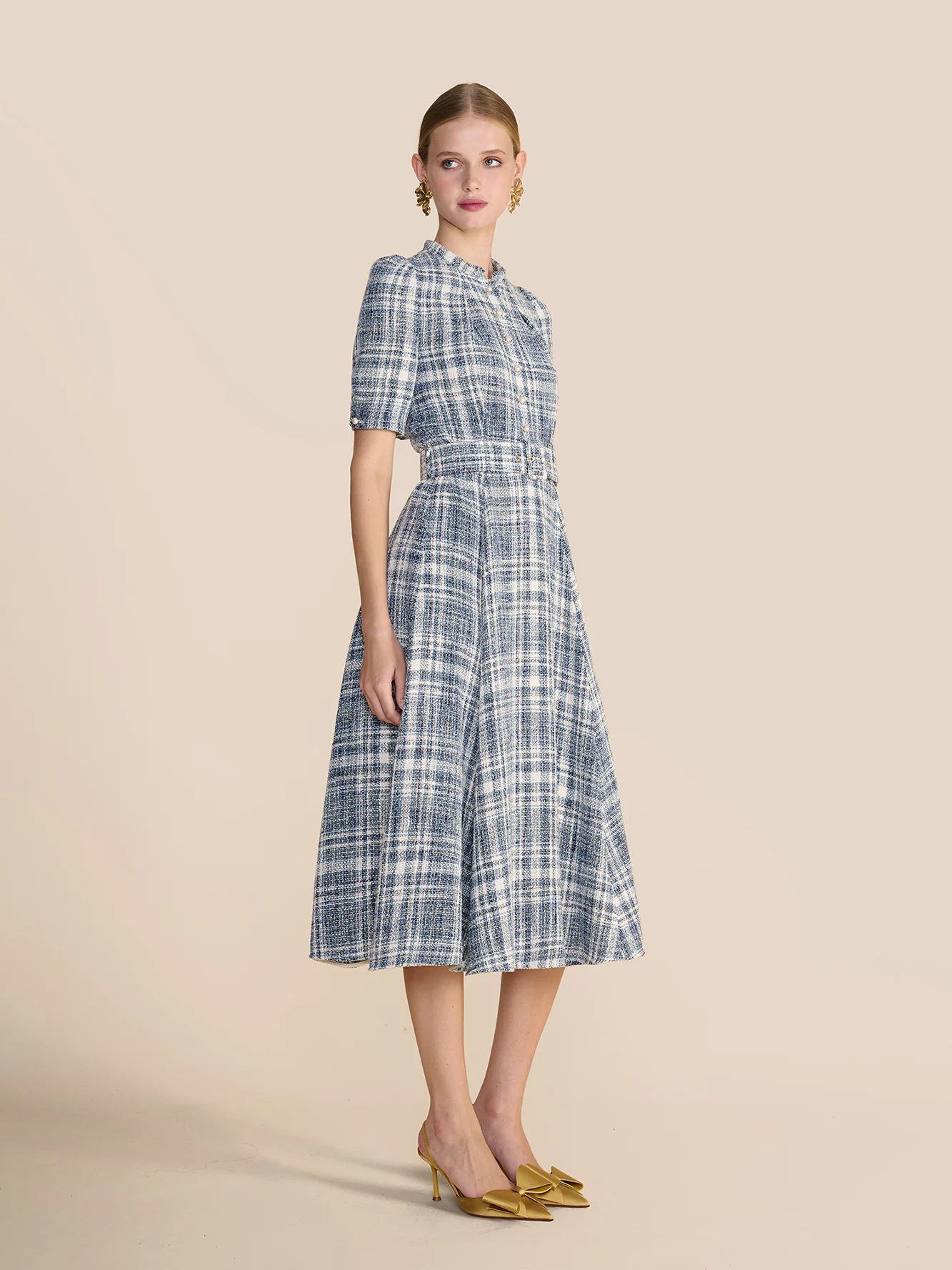 Ahana Boucle Check Dress - Image 3