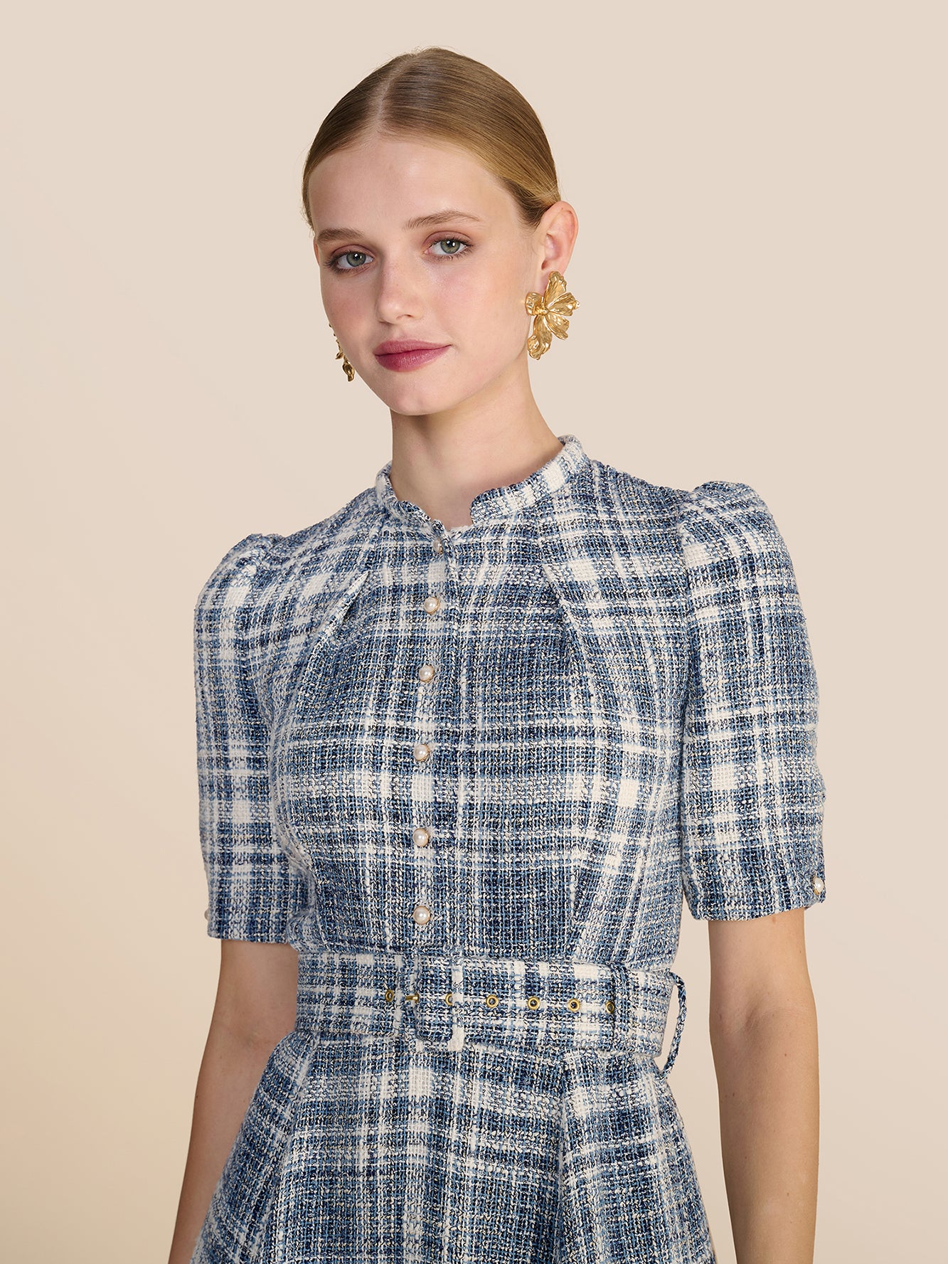 Ahana Boucle Check Dress - Image 5