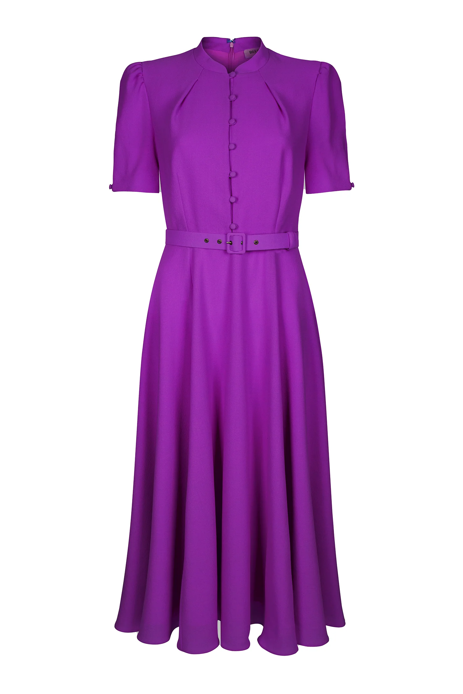 Ahana Bright Purple Short Sleeve Dress - Image 10