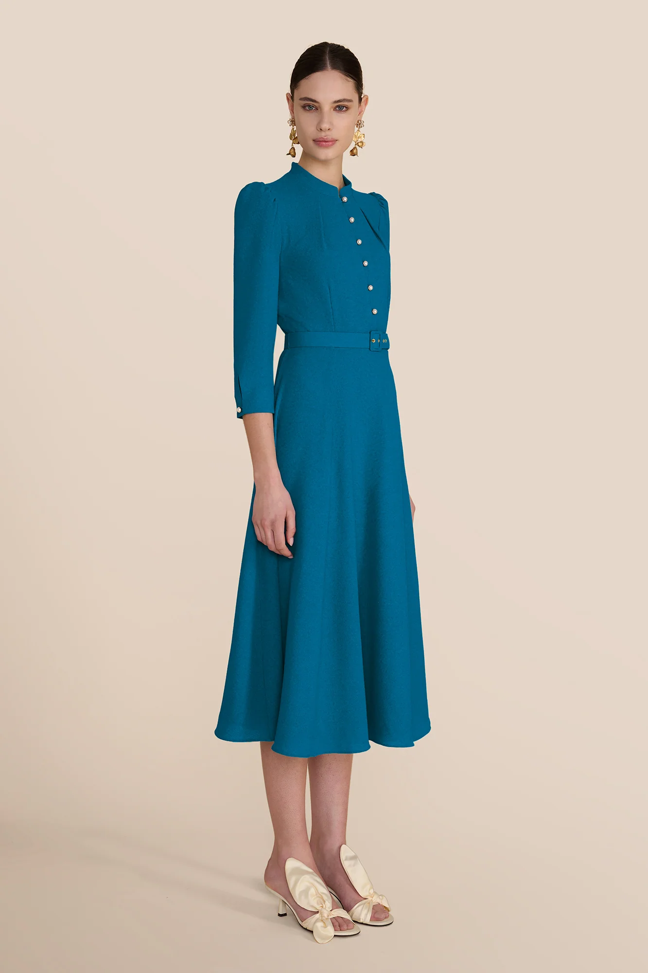 Ahana Mid Sleeve Azure Dress - Image 5