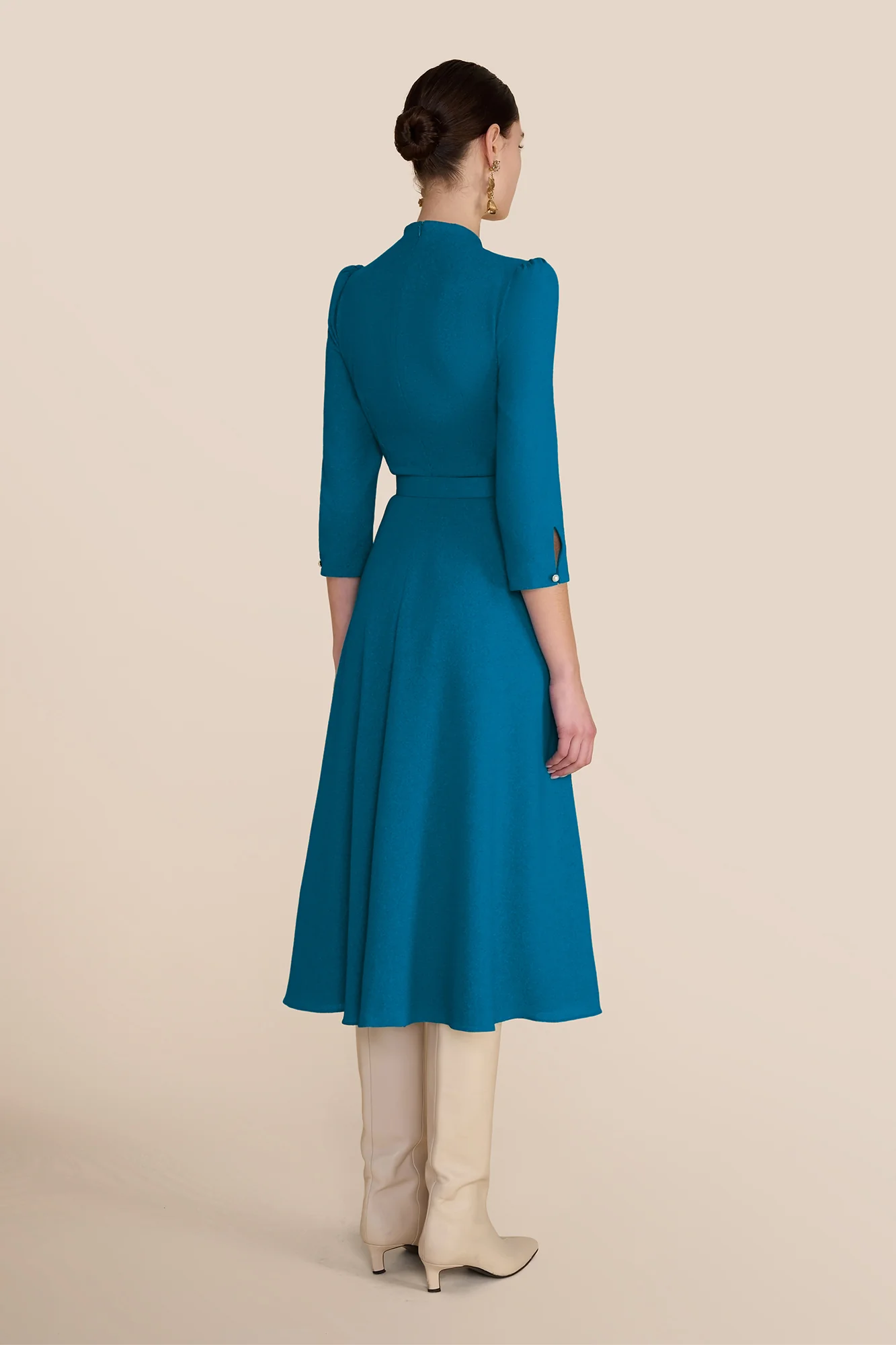 Ahana Mid Sleeve Azure Dress - Image 6
