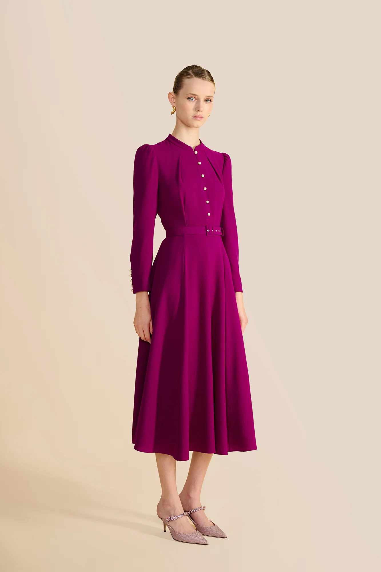 Ahana Purple Long Sleeve Dress - Image 5