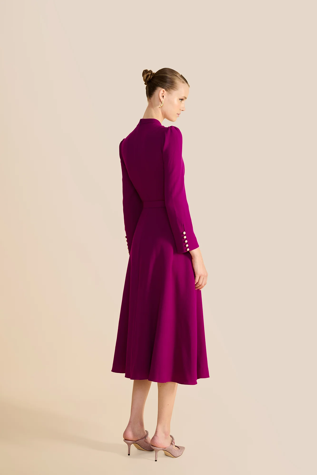 Ahana Purple Long Sleeve Dress - Image 6