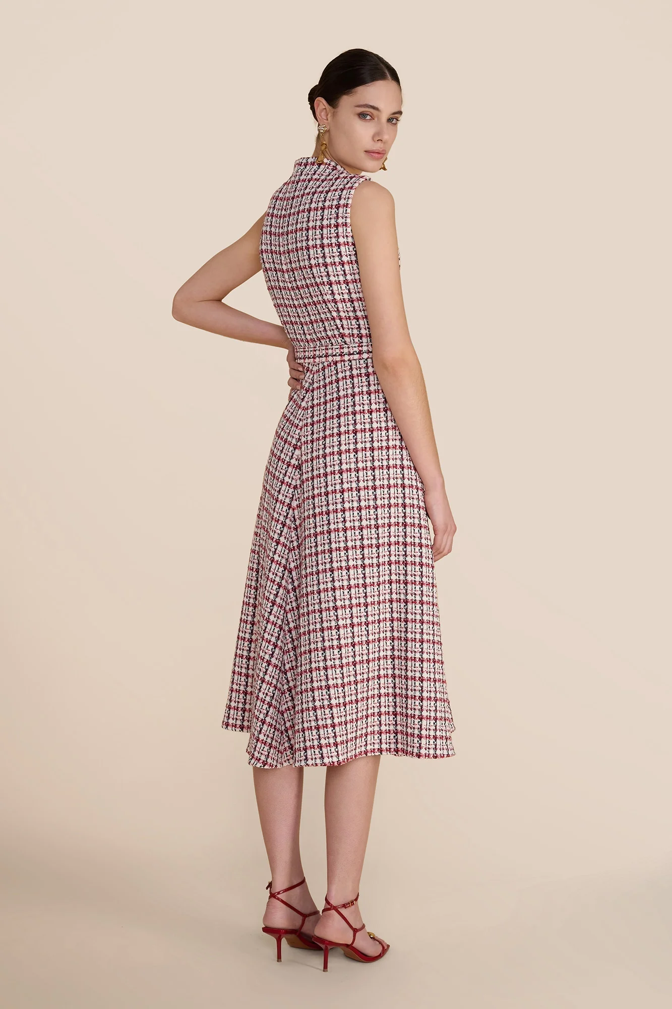 Ahana Sleeveless Check Dress - Image 6