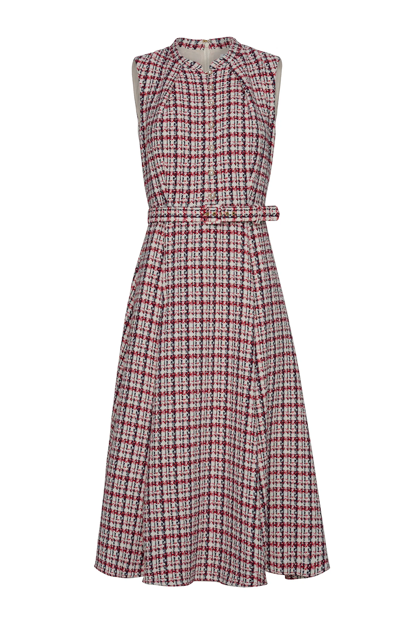 Ahana Sleeveless Check Dress - Image 8