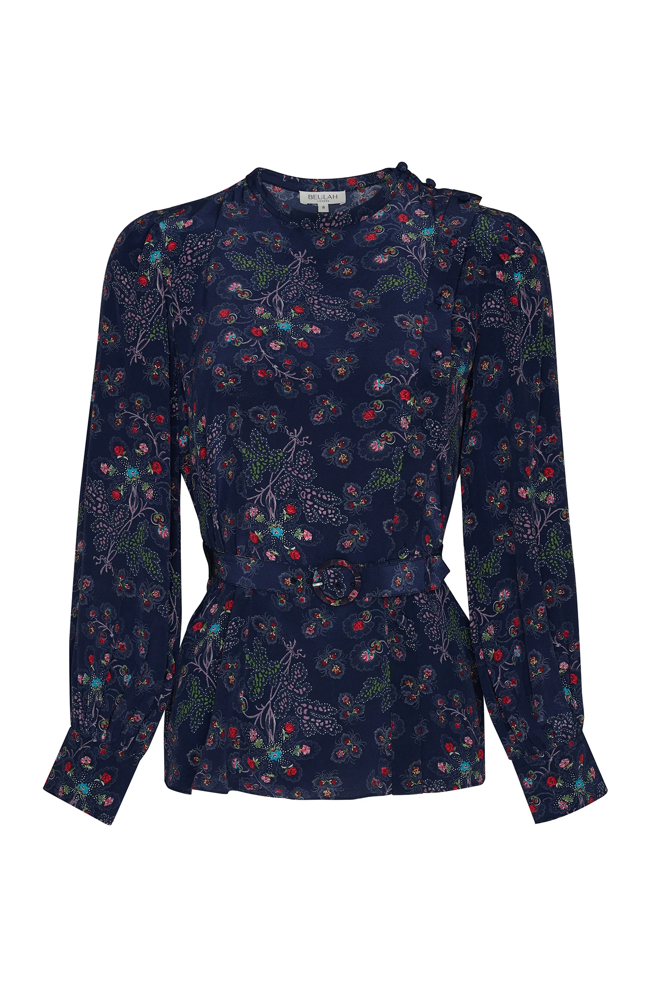 Andrea Navy Heart Blouse - Image 8