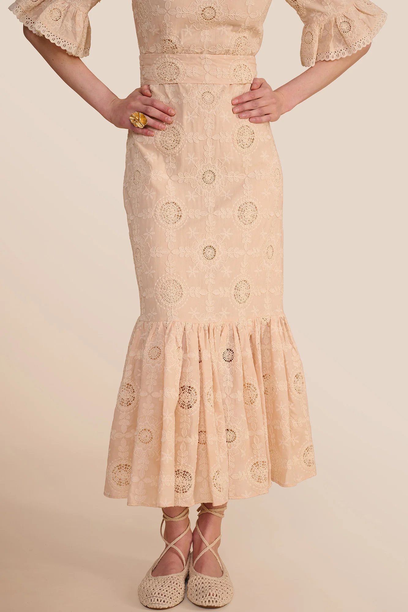 Aster Mocha Embroidered Dress - Image 8