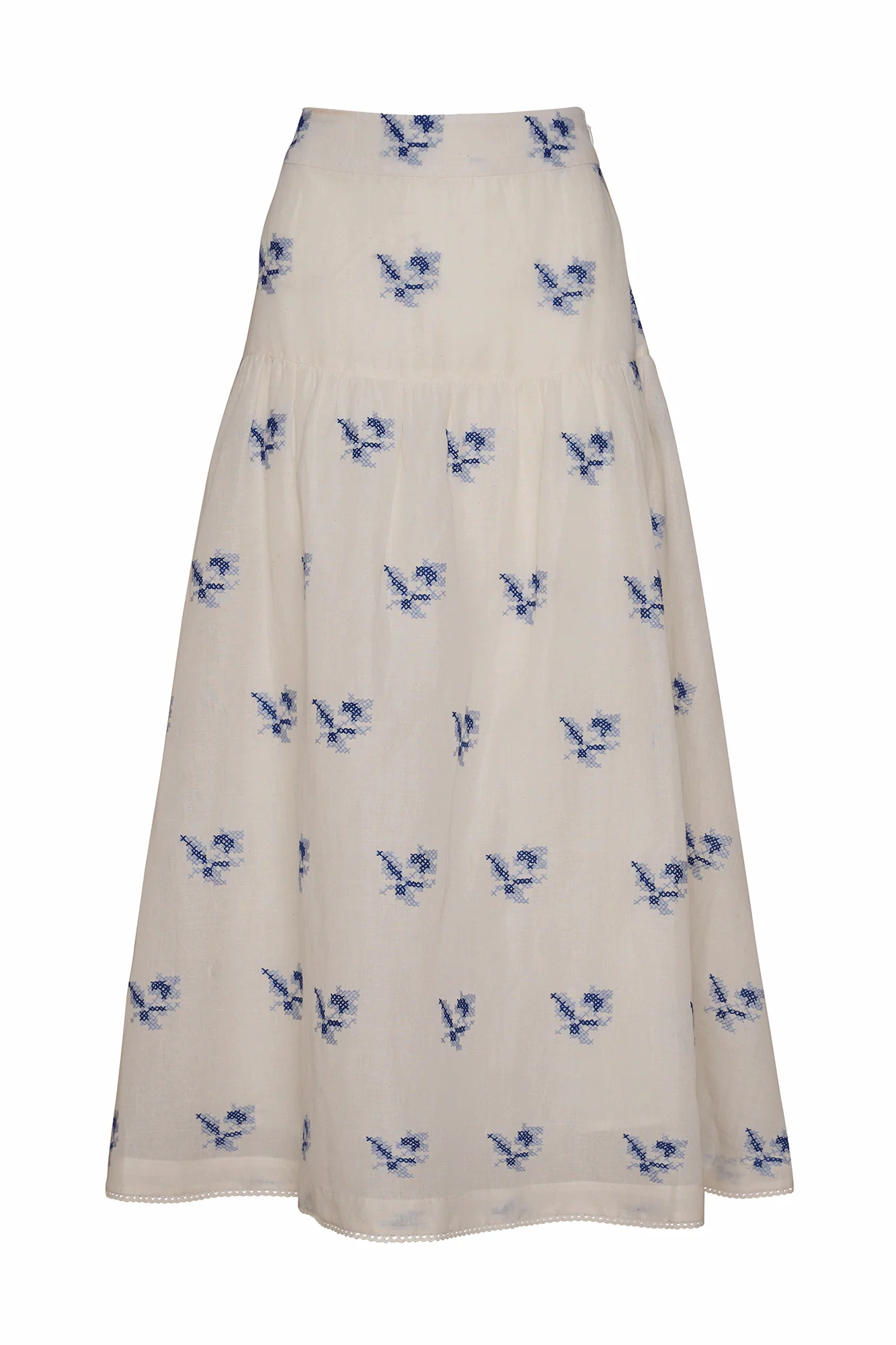 Astra White Hatch Rose Skirt - Image 7