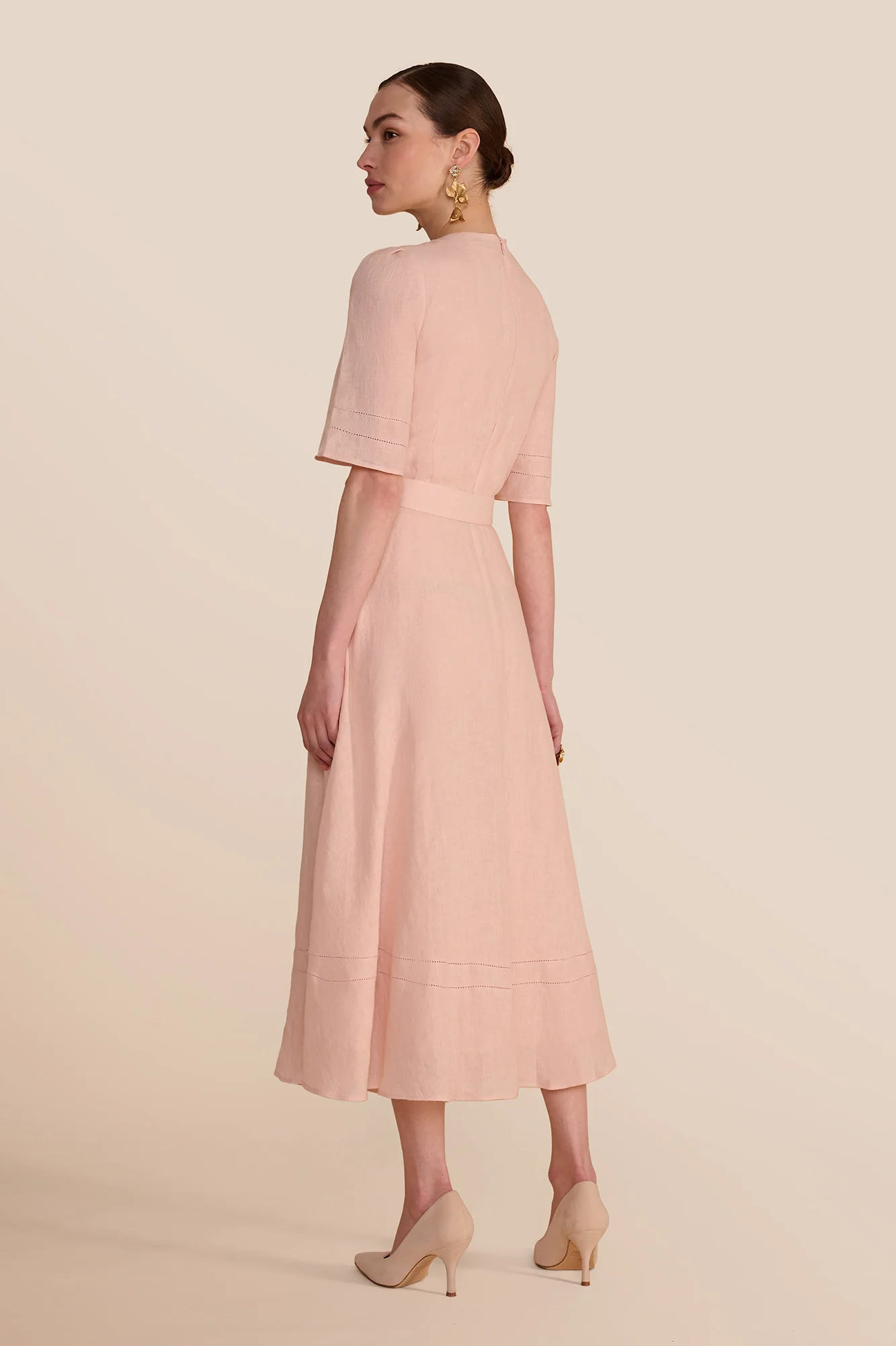Aybra Linen Blush Dress - Image 7