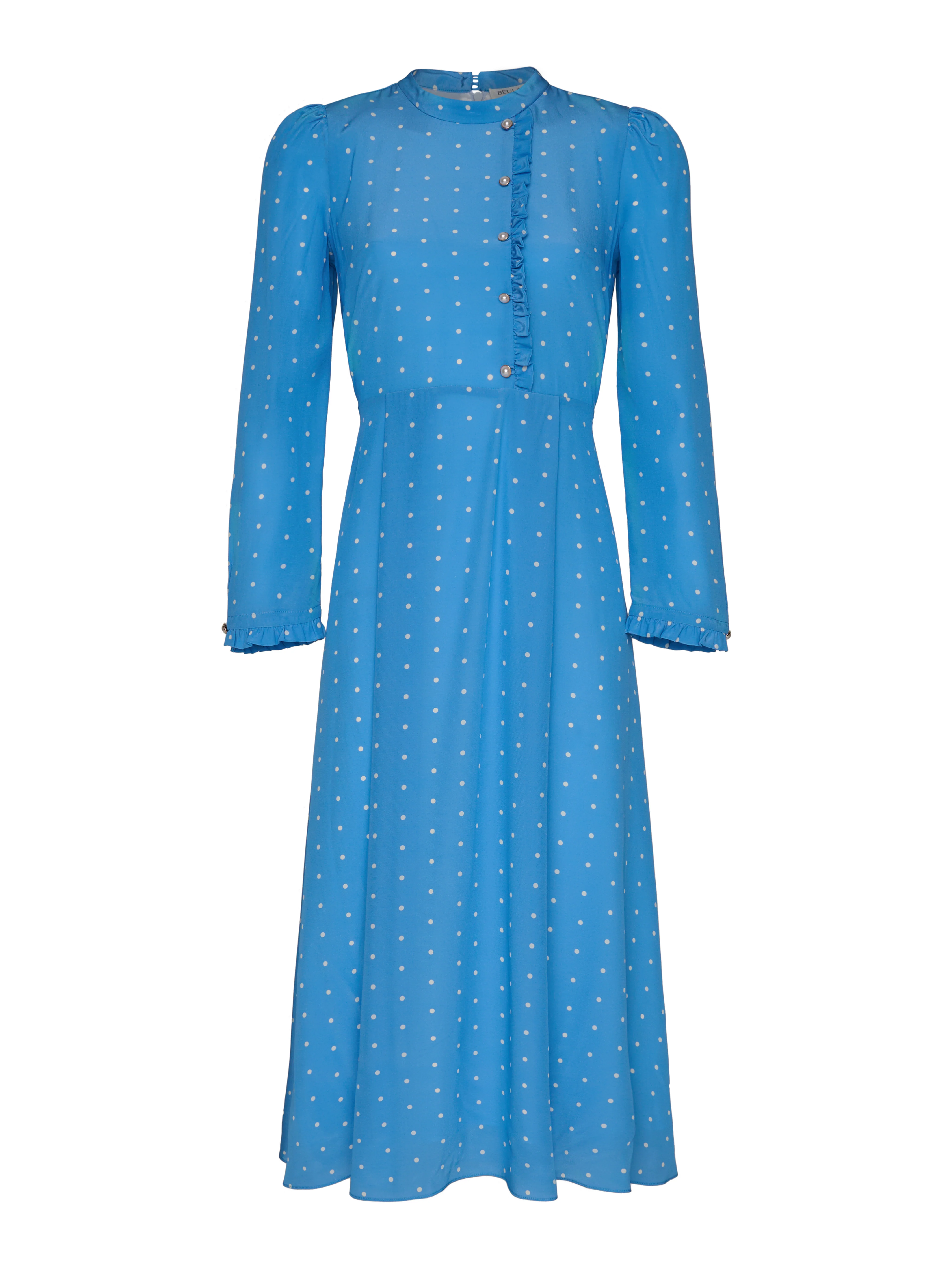 Christina Cornflower Polka Dot Dress - Image 9