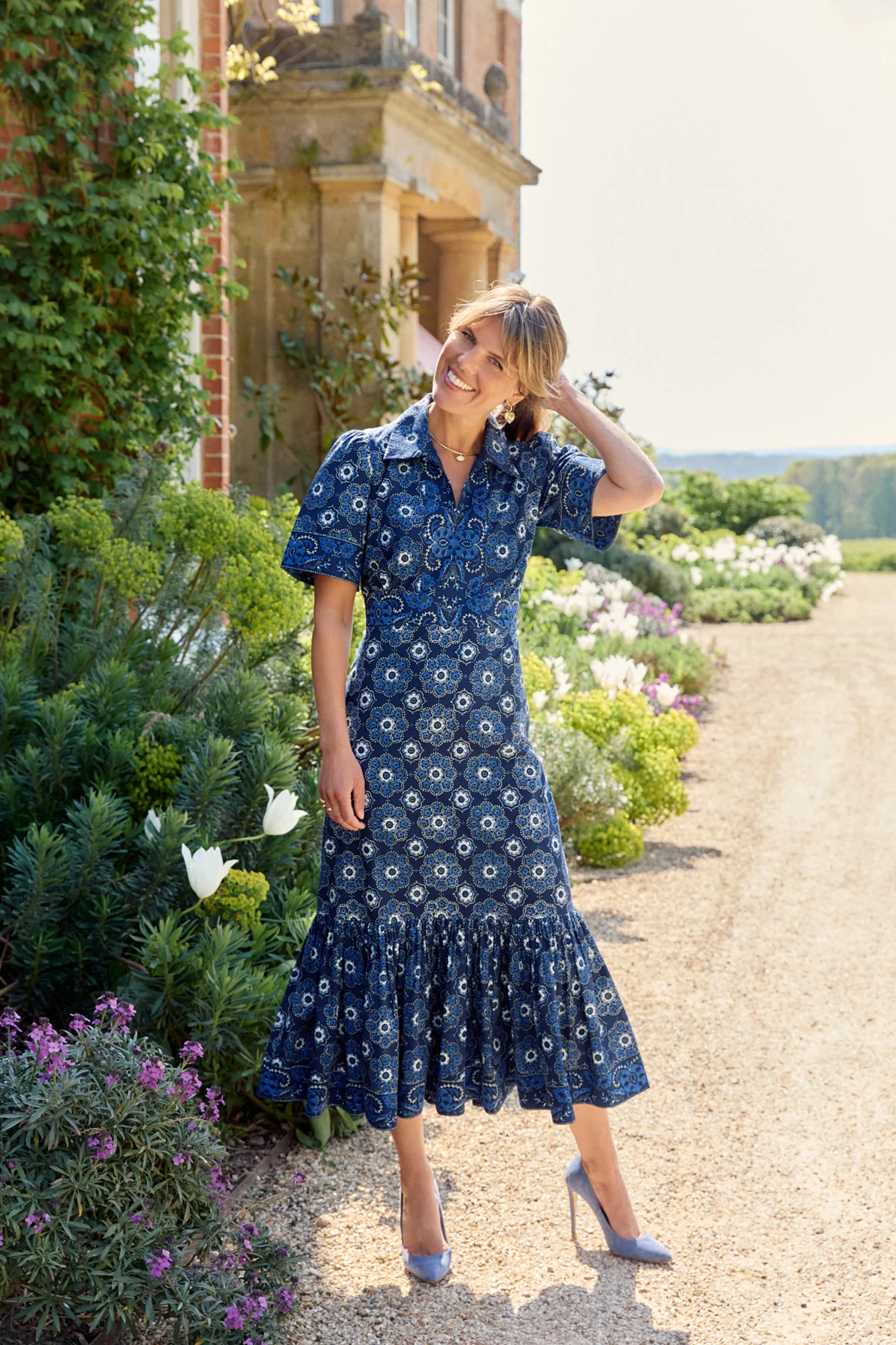 Felicity Navy Floral Dress - Image 3