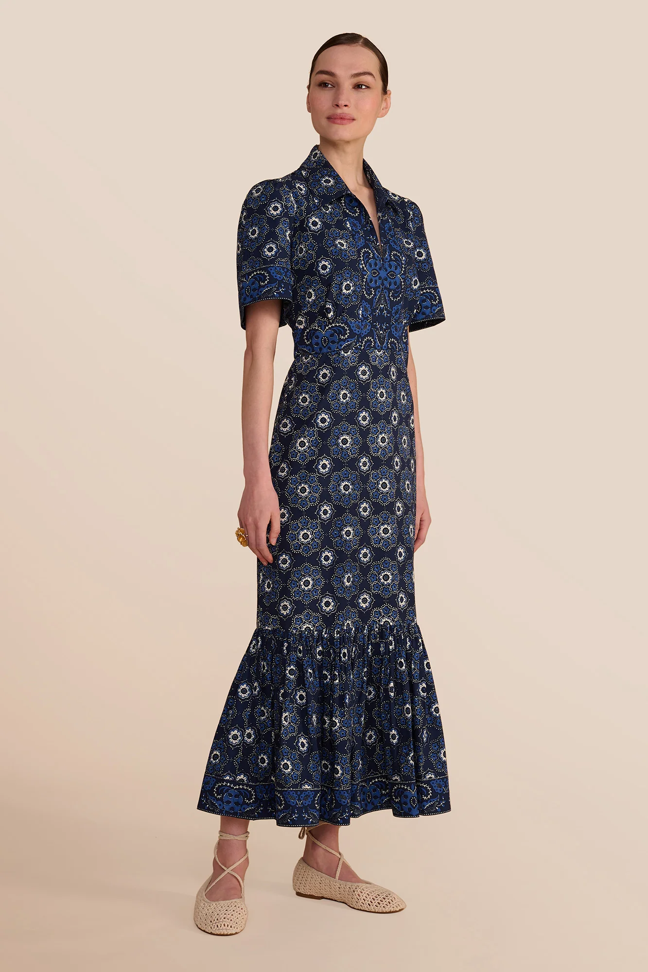 Felicity Navy Floral Dress - Image 4