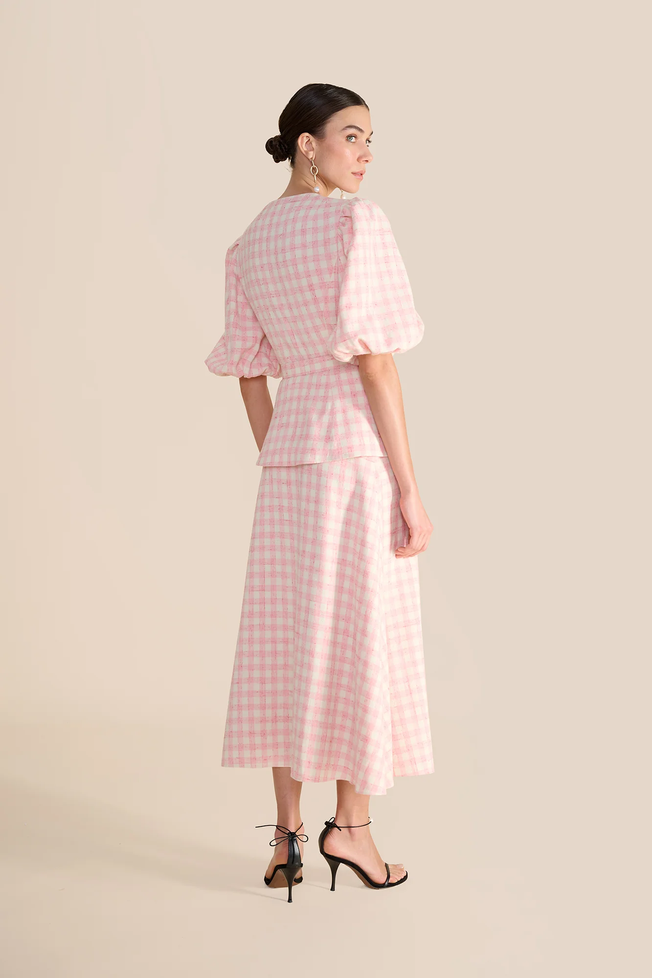 Gabriella Pink & White Tweed Blouse - Image 13