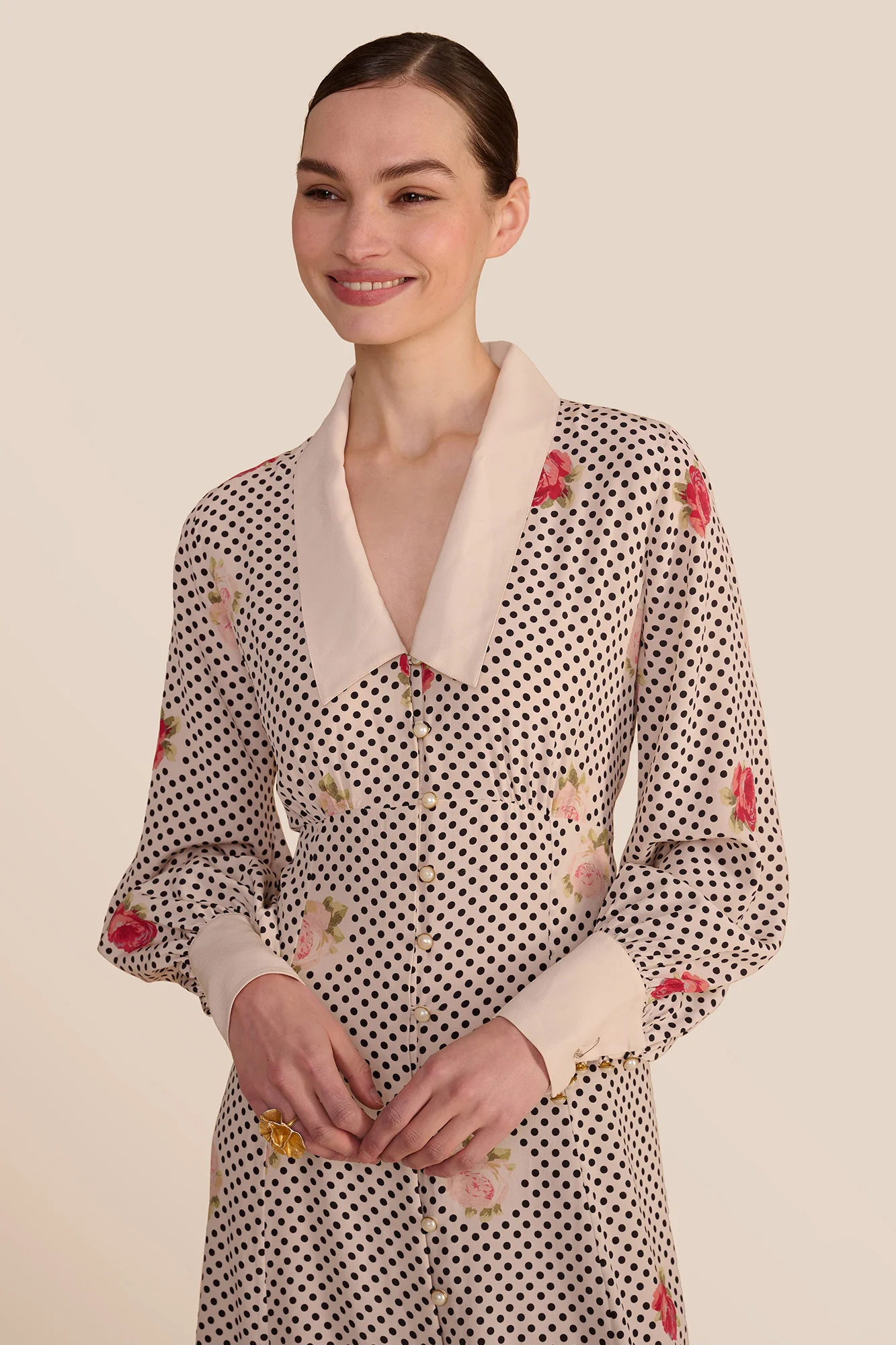 Leonie Polka Floral Dress - Image 5