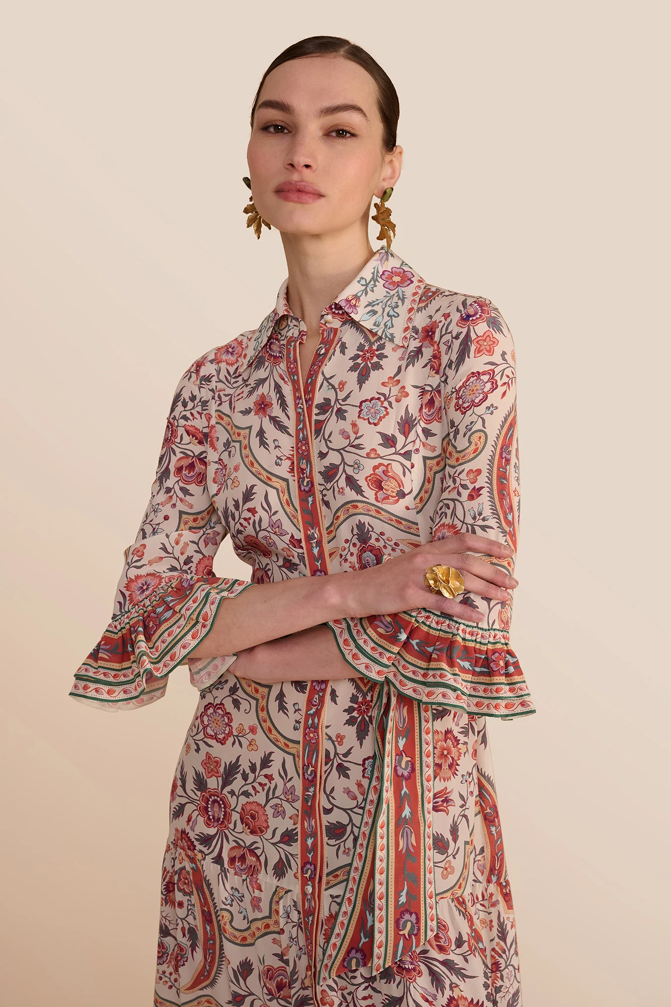 Nalini Ivory Jaipur Tile Dress - Image 6