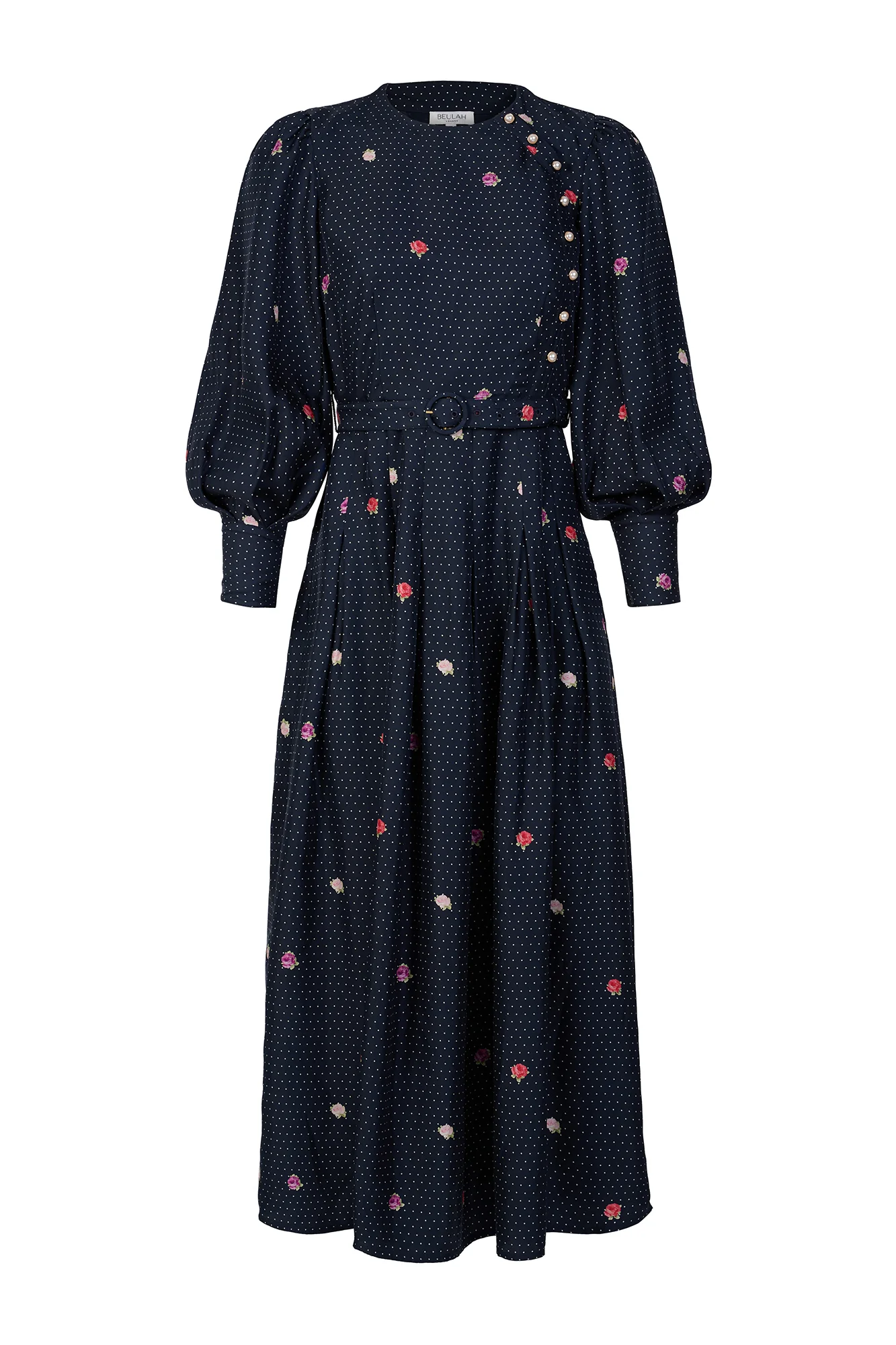 Odette Polka Floral Dress - Image 10