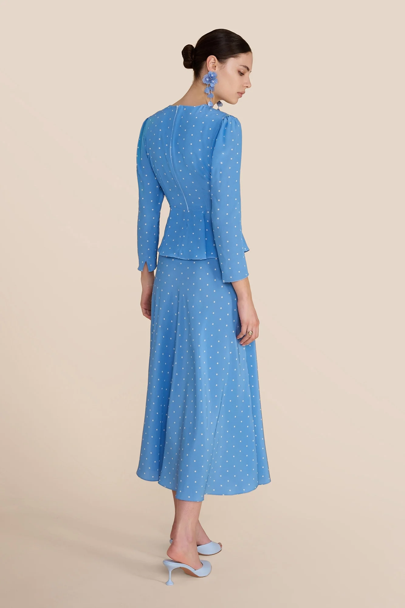 Serena Cornflower Polka Dot Blouse - Image 5