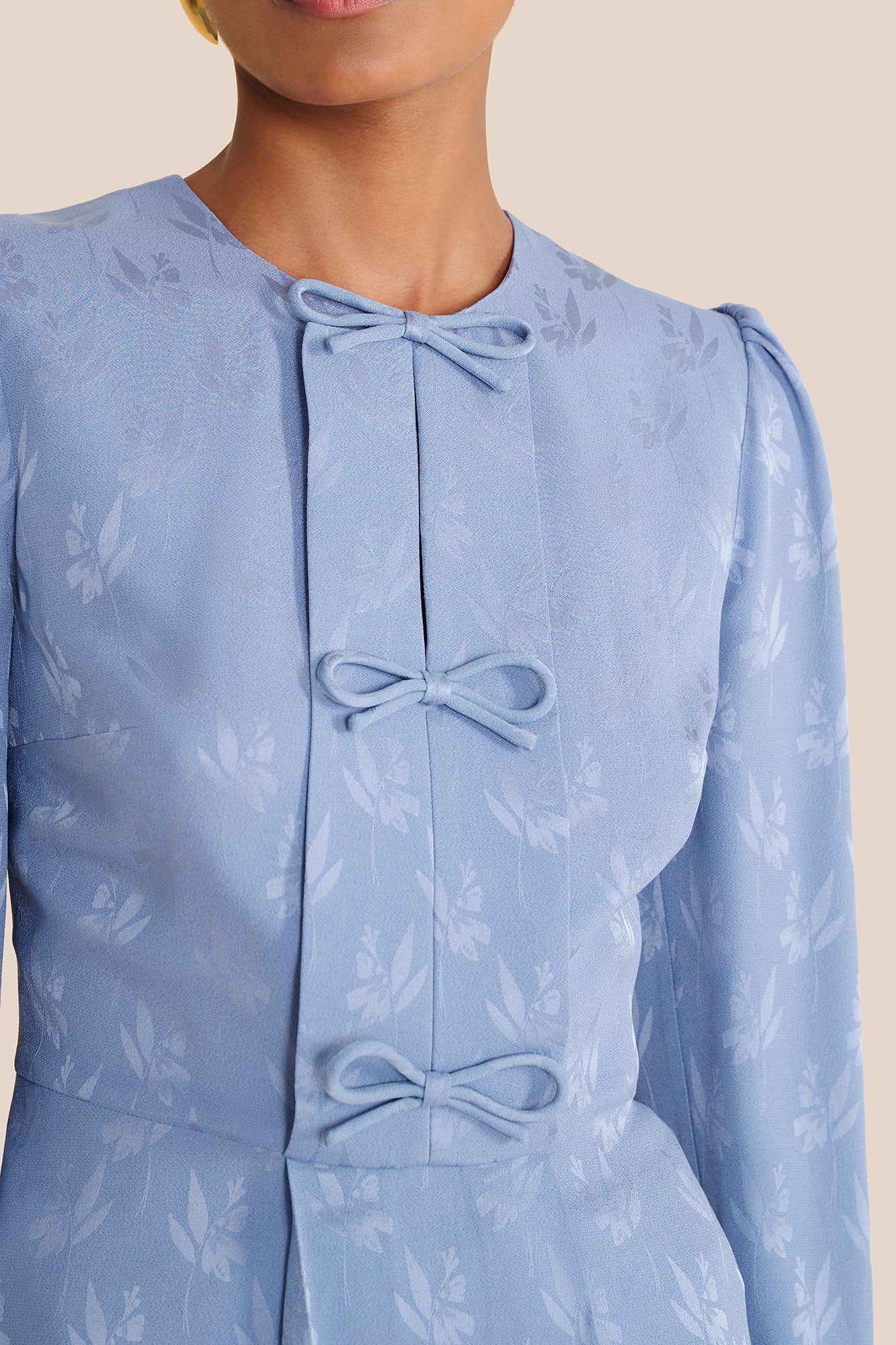 Serena Floral Jacquard Blouse - Image 2