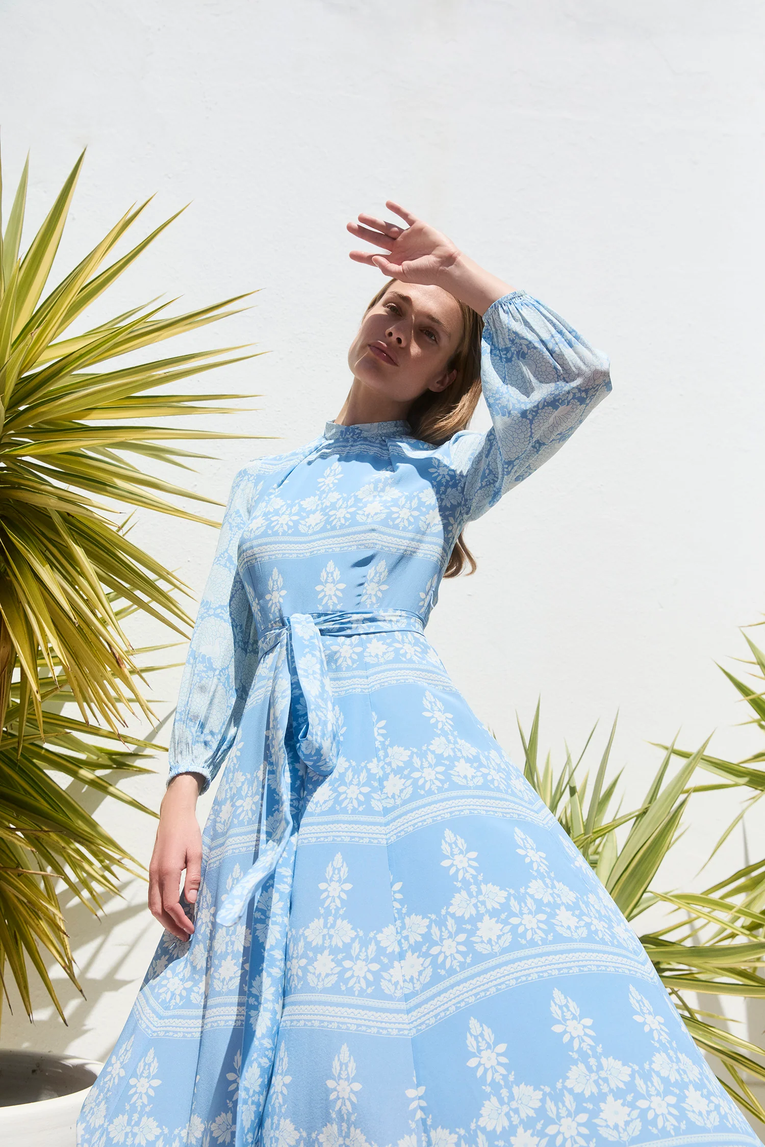 Sonia Cornflower Blouson Sleeve Dress - Image 7