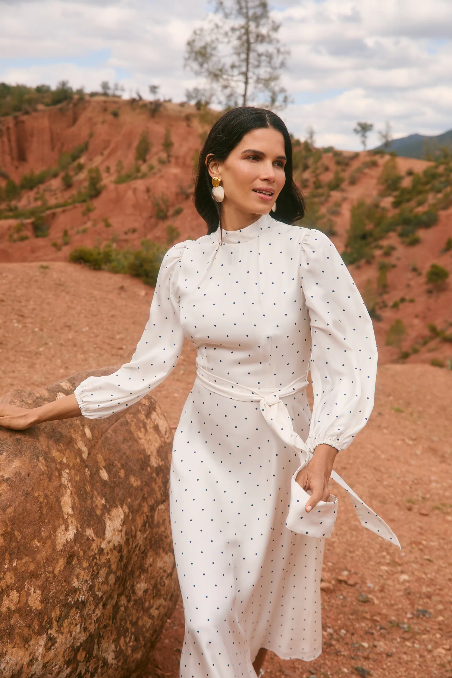Sonia Polka Dot Midi Dress - Image 2