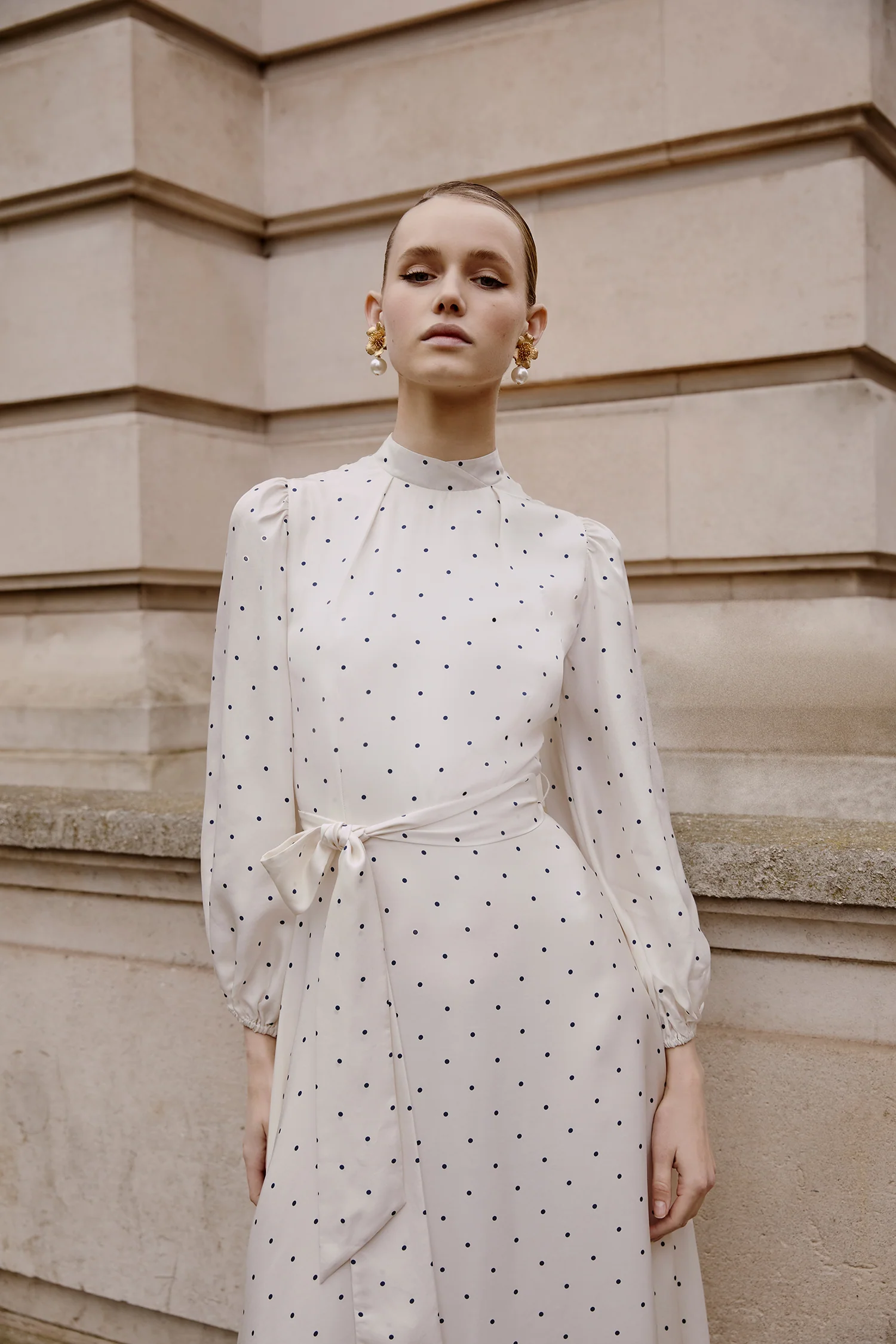 Sonia Polka Dot Midi Dress - Image 4