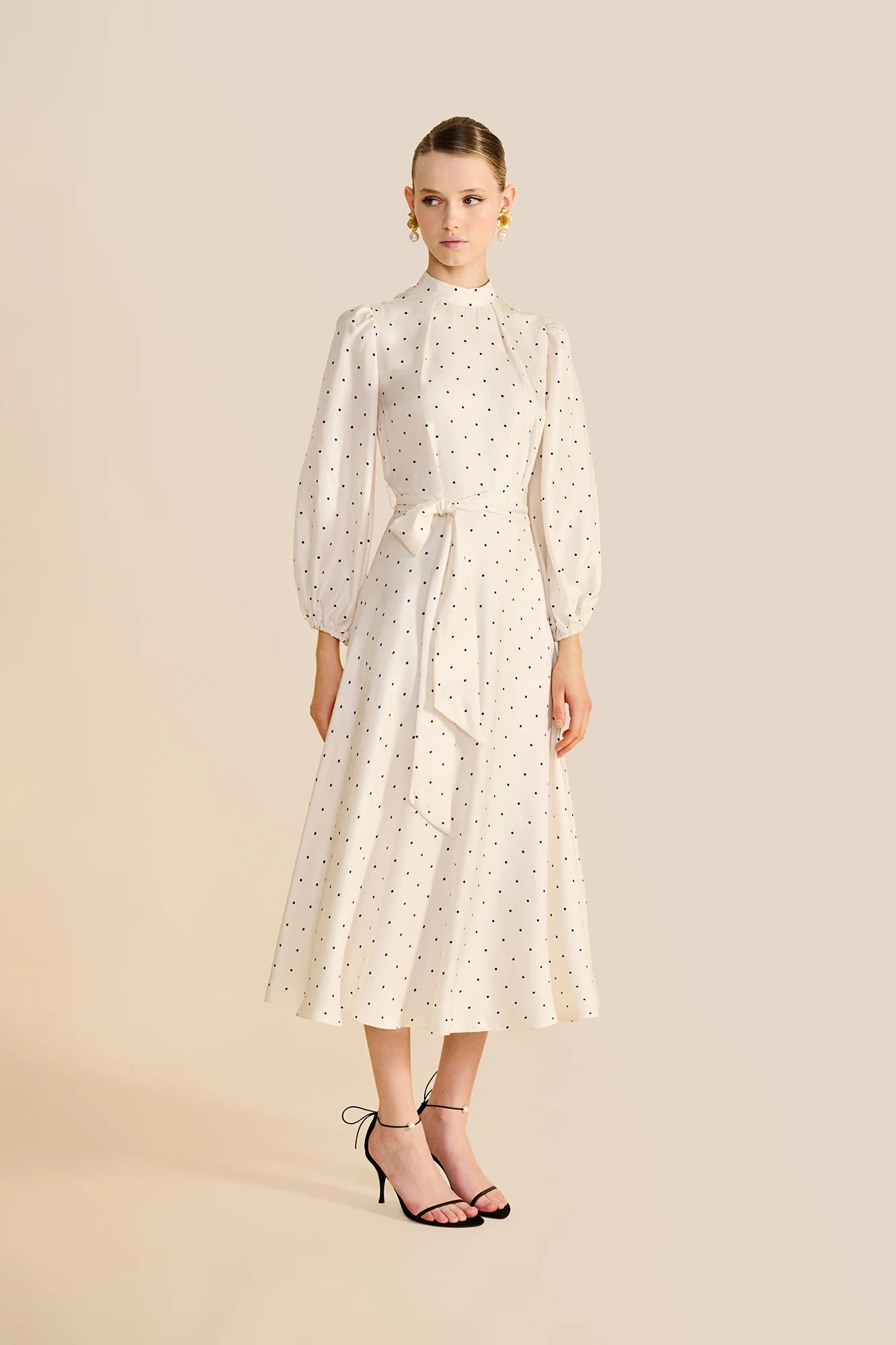 Sonia Polka Dot Midi Dress - Image 7