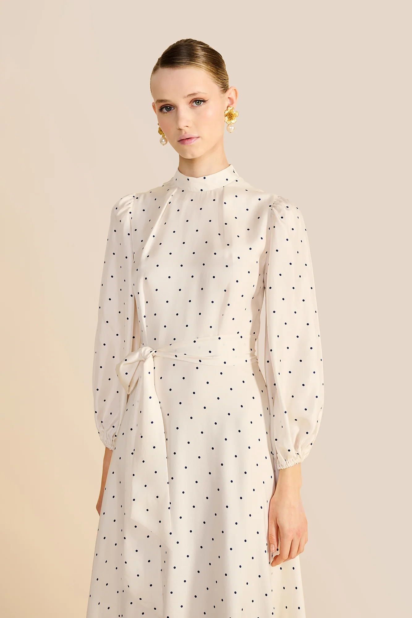 Sonia Polka Dot Midi Dress - Image 8