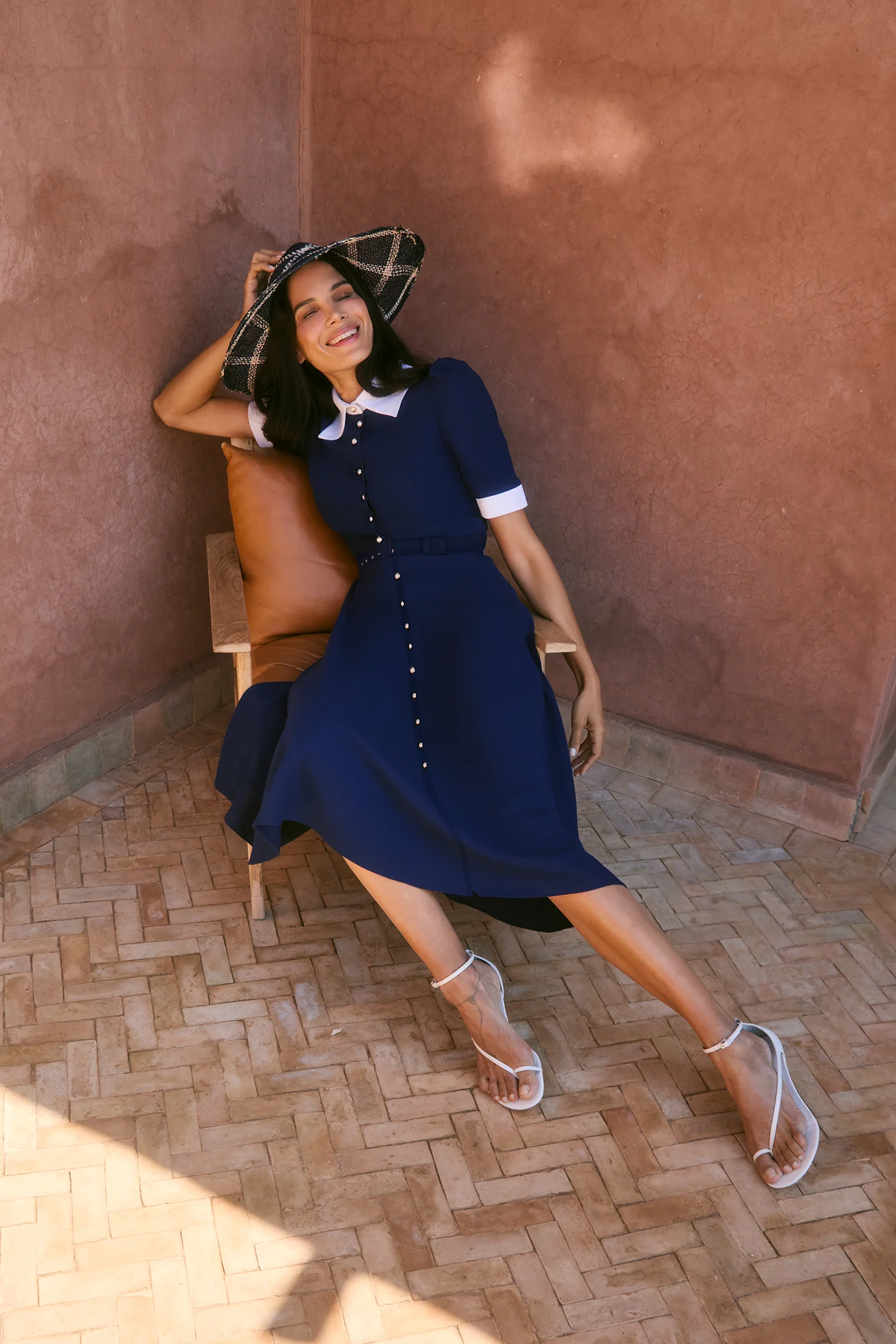 Violet Navy & Ivory Dress - Image 3