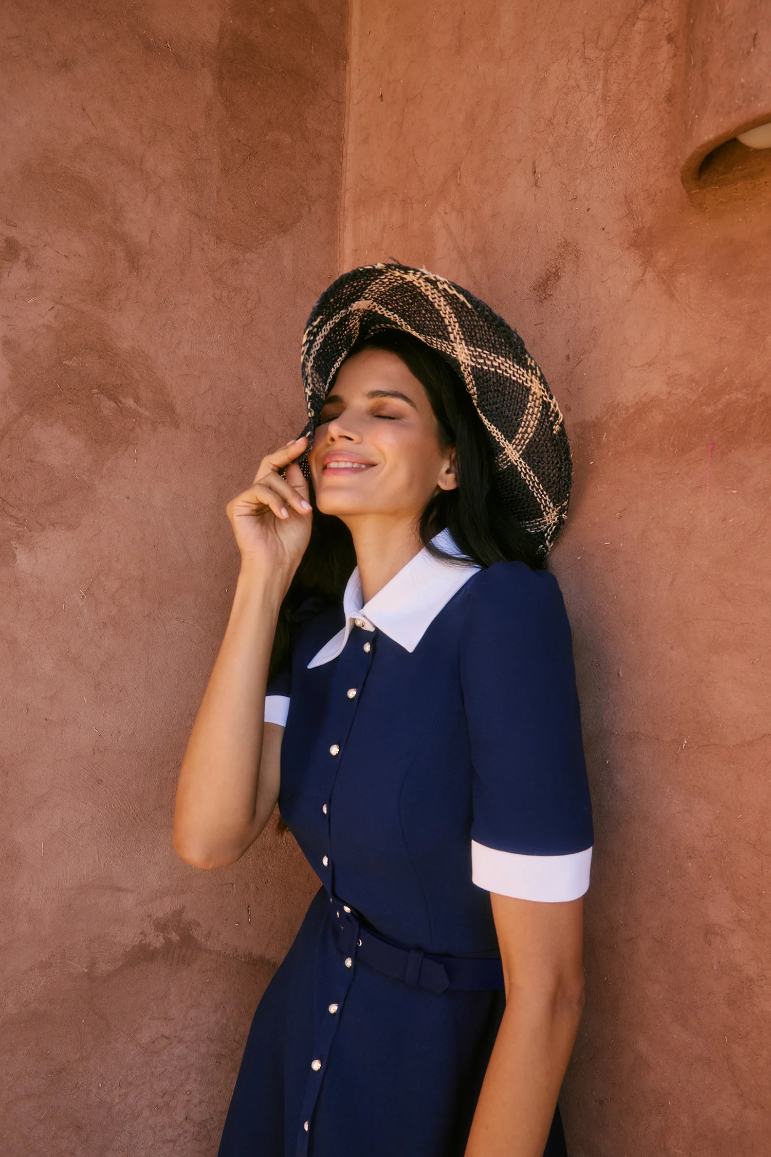 Violet Navy & Ivory Dress - Image 4