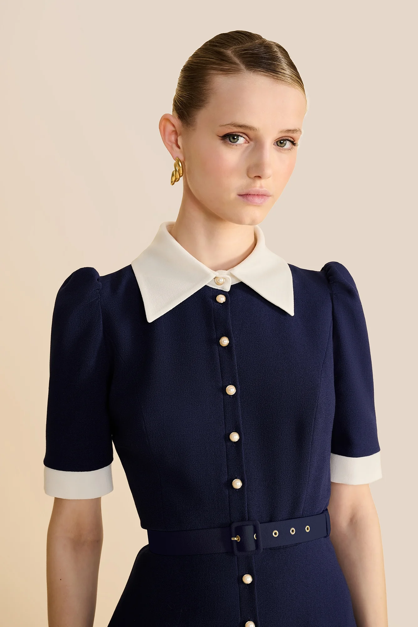 Violet Navy & Ivory Dress - Image 6