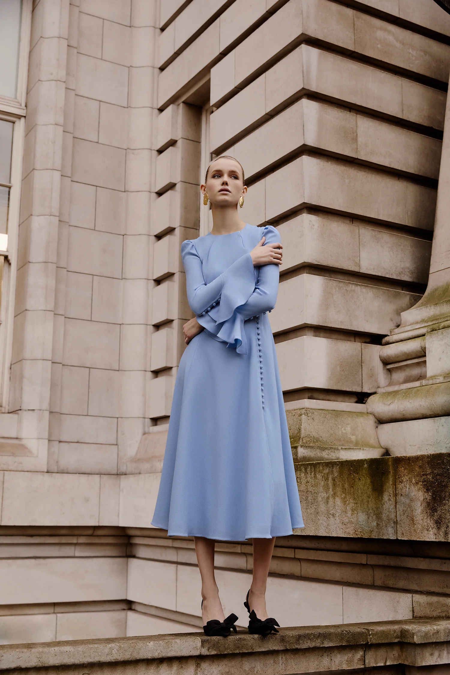 Yahvi Pale Blue Dress - Image 3