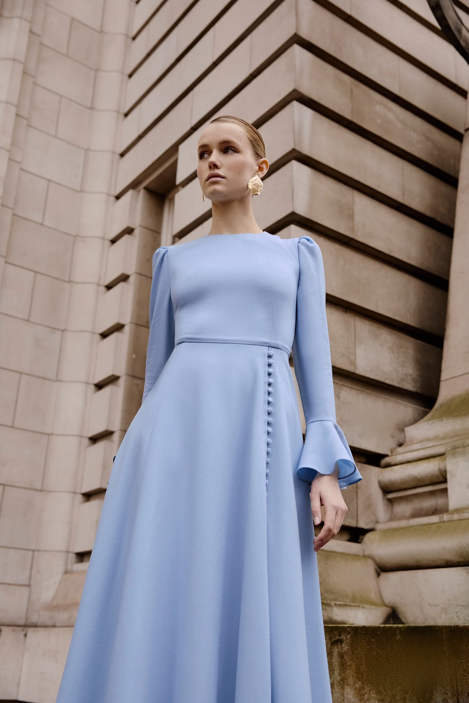 Yahvi Pale Blue Dress - Image 4